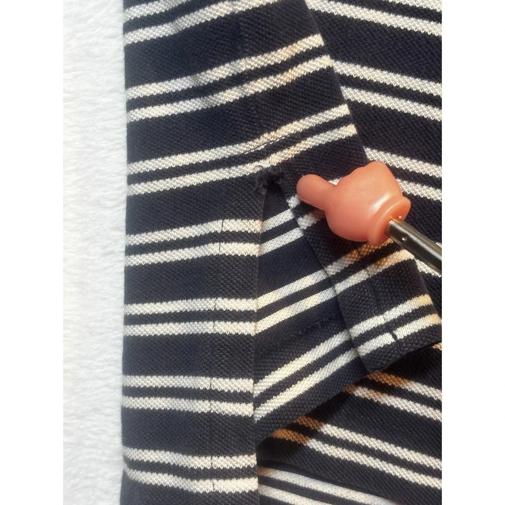 Polo Ralph Lauren‎ Polo Men's Medium Short Sleeve Blue Pony Striped VTG